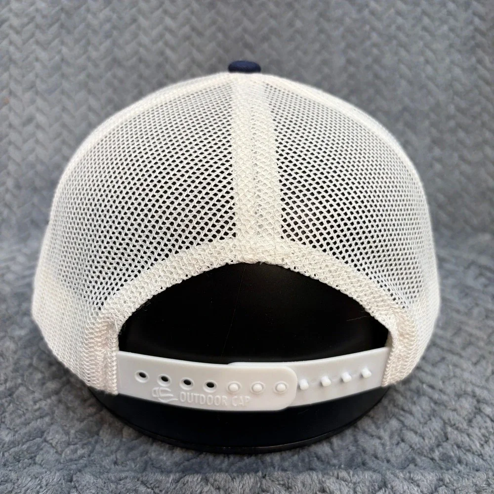 Outdoor Cap OC771 Navy Blue Grey White Mesh Trucker Hat MD Logo Snapback Hat